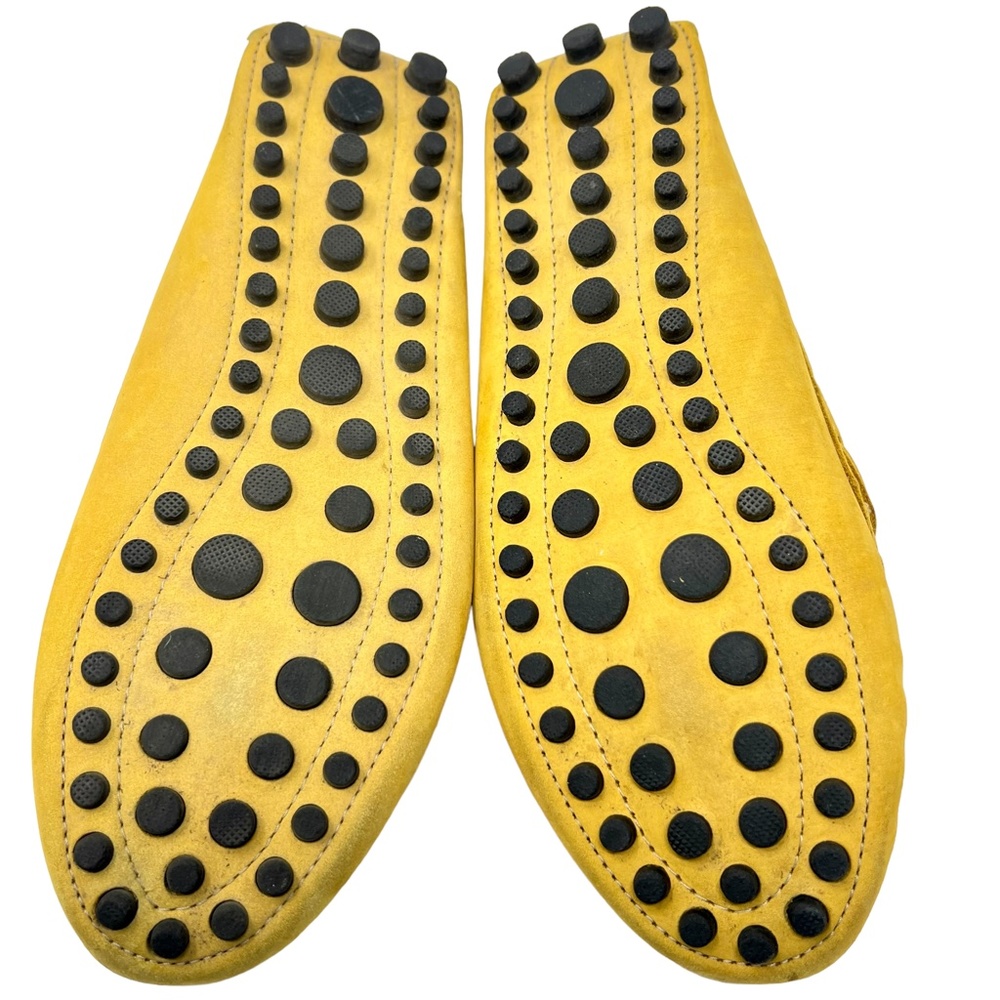 Mercanti Fiorentini women's Gold Leather Moc Driving Loafers size 10B - Picture 8 of 10